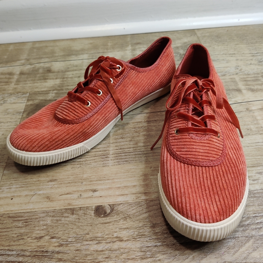 Toms Rust Red Corduroy Sneakers
